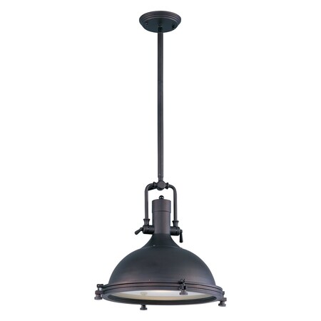 Maxim One Light Bronze Frosted Glass Mono Point 25109FTBZ